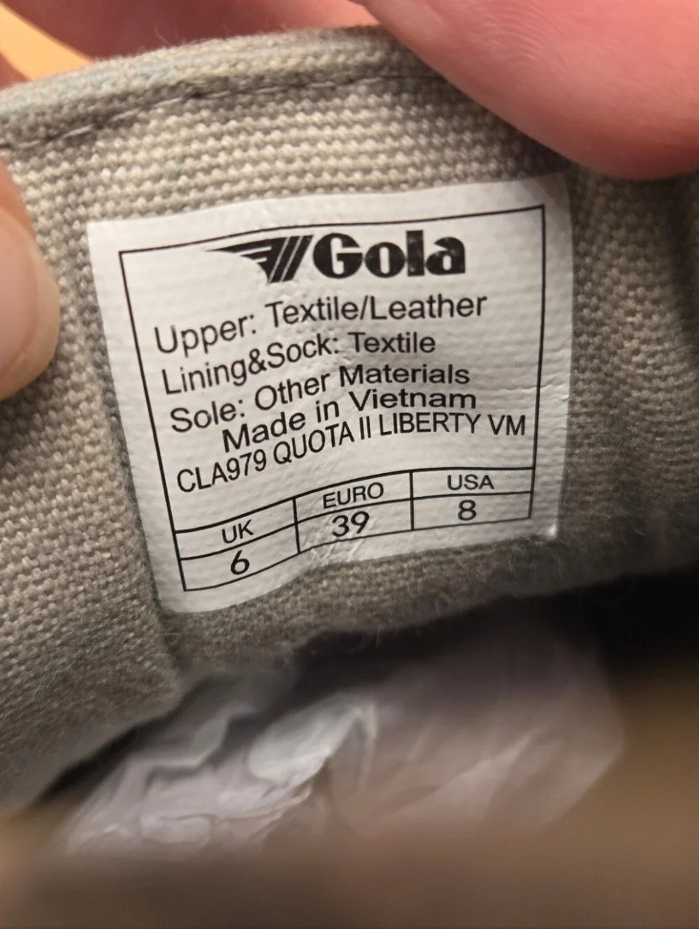 Gola x Liberty Art Fabrics Quota II Sneakers Blue Floral Canvas/Suede Size 8